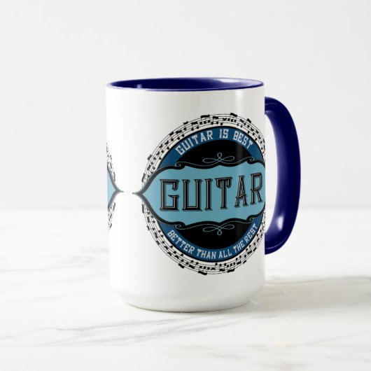 Mug Musique guitare Cercle (Devant droit)