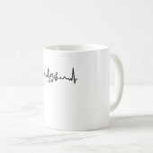 Mug Musique Heartbeat band et notes Cadeaux (Devant droit)