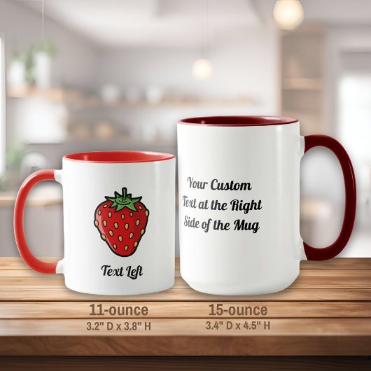 Mug Musique Icône fraise