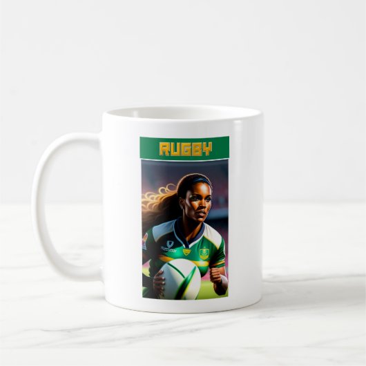 Mug Musique Joueuse de rugby (Gauche)