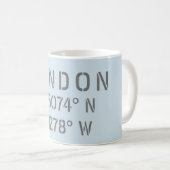 Mug Musique Latitude Longitude Londres (Devant droit)