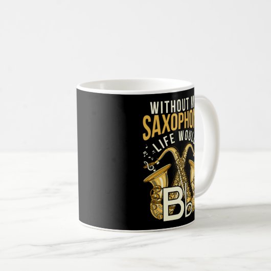 Mug Musique Lover Cadeau Saxophoniste Jazz Saxophone (Devant droit)