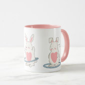 Mug Musique maladroite de Pâques Bunny (Devant droit)