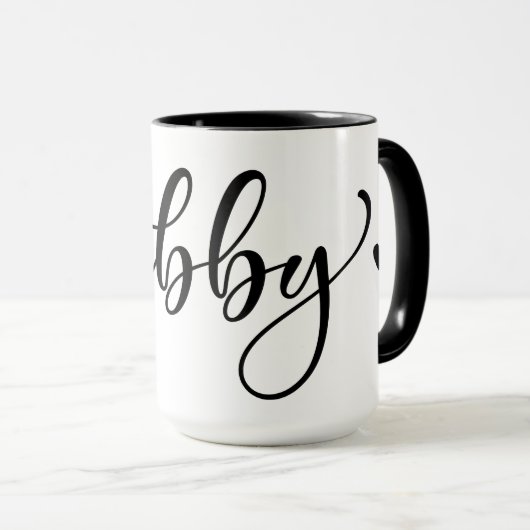 Mug Musique Mariage Hubby avec intérieur noir  (Devant droit)