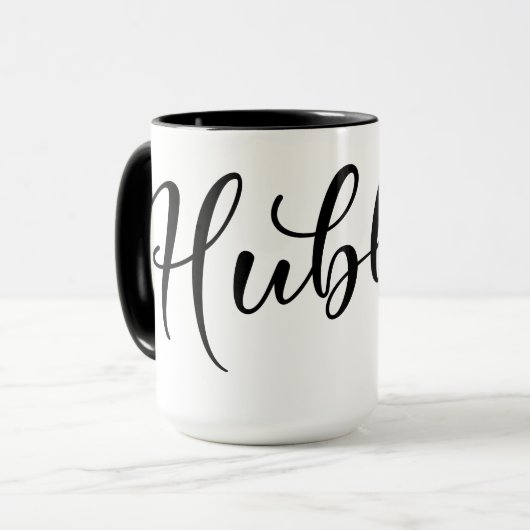 Mug Musique Mariage Hubby avec intérieur noir  (Devant gauche)
