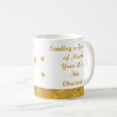 Mug Musique moderne Gold et White Christmas (Devant droit)