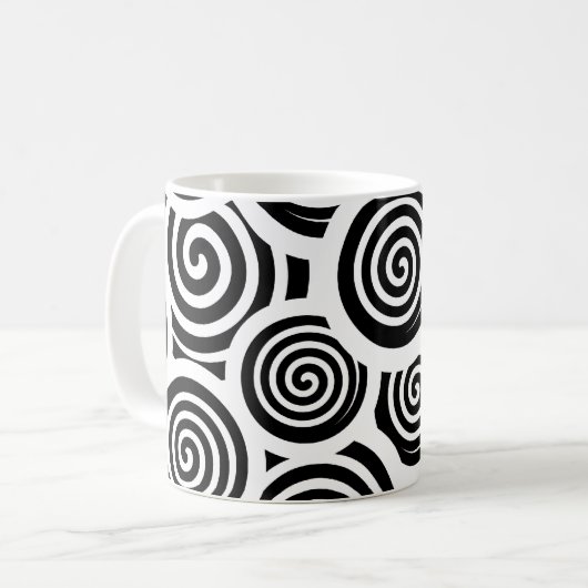 Mug Musique moderne noir et blanc (Devant gauche)
