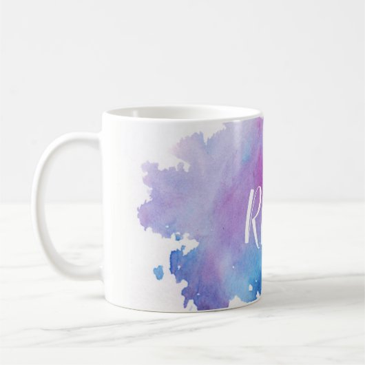 Mug Musique monogramme d'aquarelle (Gauche)