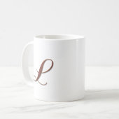 Mug Musique Monogramme d'argile de bronze (Devant gauche)