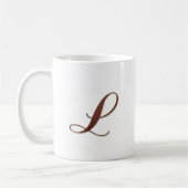 Mug Musique Monogramme d'argile de bronze (Gauche)