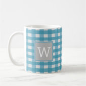 Mug Musique Monogramme Plaid Buffalo Bleu (Gauche)