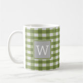 Mug Musique Monogramme Plaid Buffalo Vert (Gauche)