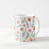Mug Musique motif à fleurs (Devant droit)