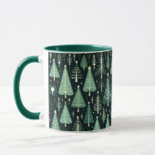 Mug Musique Motif d'arbre de Noël vert (Gauche)