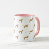 Mug Musique Motif du Labrador jaune (Devant droit)