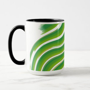 Mug Musique Motif Green Zigzag Dragon géométrique él
