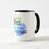 Mug Musique motivationnelle, nuage arc-en-ciel puissan (Devant droit)