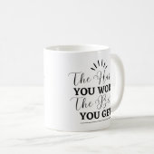 Mug Musique Motivationnelle Simple Noire (Devant droit)