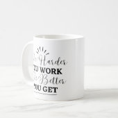 Mug Musique Motivationnelle Simple Noire (Devant gauche)