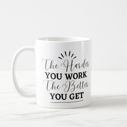 Mug Musique Motivationnelle Simple Noire (Gauche)