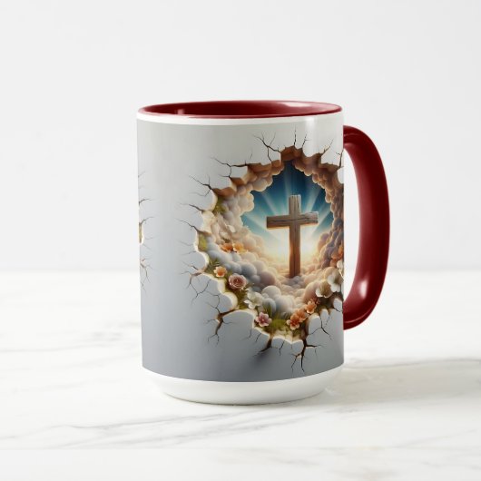 Mug Musique murale fissurée (Devant droit)