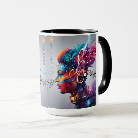 Mug Musique musicale (Devant droit)