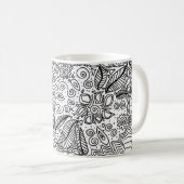 Mug Musique noir et blanc motif (Devant droit)