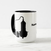 Mug Musique noir Silhouettes (Devant gauche)