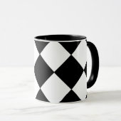 Mug Musique noire et blanche À damiers (Devant droit)