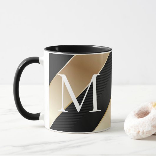 Mug Musique noire et or (Avec donut)