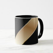 Mug Musique noire et or (Devant droit)