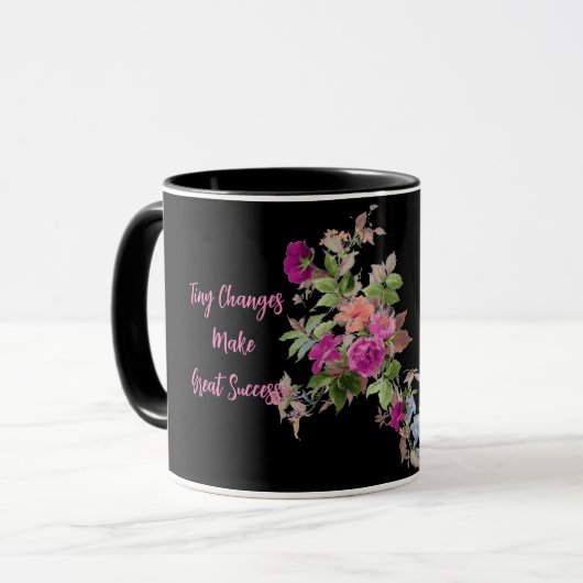 Mug Musique noire motivationnelle (Devant gauche)