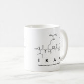 Mug Musique nom du peptide iram (Devant droit)