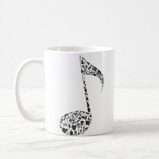 Mug Musique note musicale pour chanteur (Gauche)