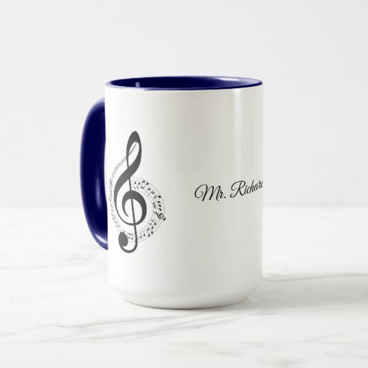 Mug Musique Notes Musique Musique personnalisée (Devant gauche)