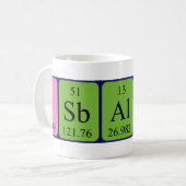 Mug Musique Osbaldo nom de table périodique (Devant gauche)