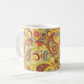 Mug Musique Paisley jaune (Devant gauche)