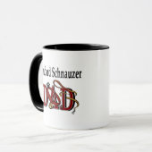Mug Musique Papa Schnauzer Standard (Devant gauche)
