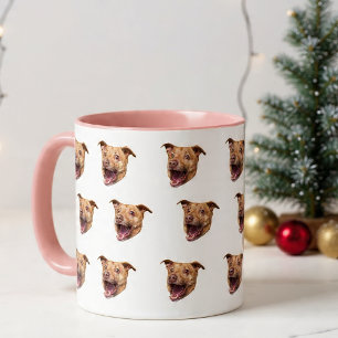 Mug Musique personnalisée à visage de chien Musique