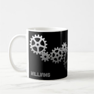 Mug Musique personnalisée avec motif d'engrenage