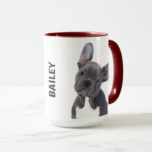 Mug Musique personnalisée Boston Terrier (Devant droit)