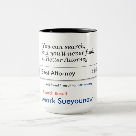 Mug Musique personnalisée de l'avocat (Centre)