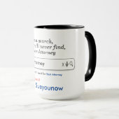 Mug Musique personnalisée de l'avocat (Devant droit)
