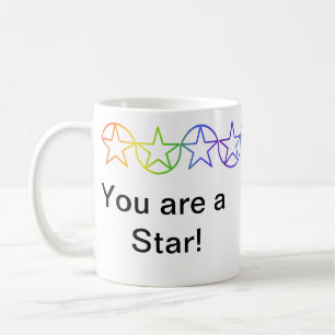 Mug Musique personnalisée Rainbow Star moderne