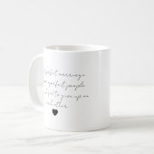 Mug Musique personnalisée Réelle écriture manuscrite e (Devant gauche)