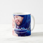 Mug Musique photo de Noël personnalisée (Devant droit)