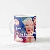 Mug Musique photo de Noël personnalisée (Devant gauche)