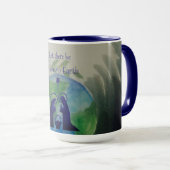 Mug Musique plate de la paix mondiale (Devant droit)