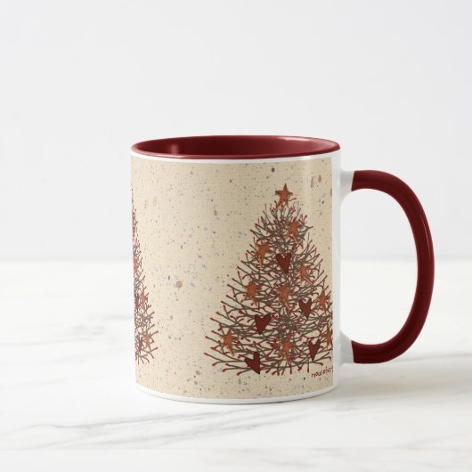 Mug Musique primitive d'arbre de Noël (Droite)