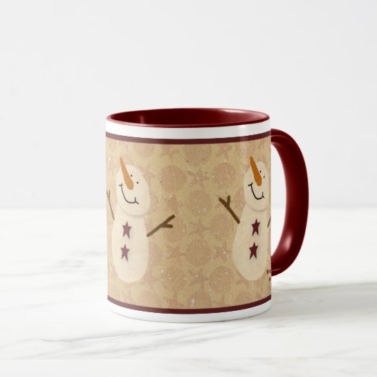 Mug Musique primitive Snowman (Devant droit)